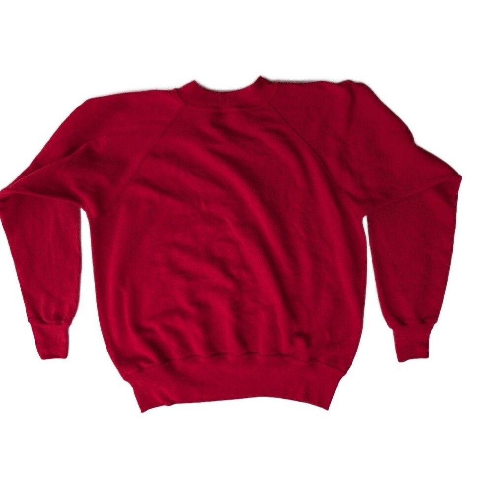 Vintage Ultra Sweats Red Crewneck Sweatshirt Size M USA 50% Polyester 50% Cotton